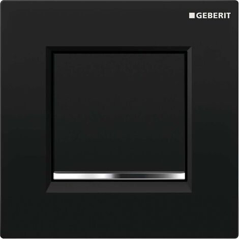 Geberit - Panneau de commande urinoir Type30, noir / chrome brillant 116.017.KM.1 (1/4)