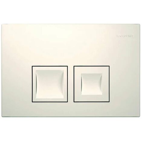 Plaque de commande WC 115135115 blanche alpine – Double chasse – Installation facile – Compatible réservoirs Geberit Delta (1/5)