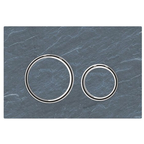 Geberit Sigma21 - Plaque de déclenchement, ardoise noire/chrome brillant 115.884.JM.1
