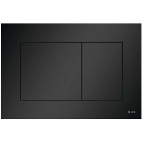 Plaque de commande WC noir mat – Déclenchement frontal ou par le dessus – Compatible TECE – Dimensions 220x150mm – 9240407