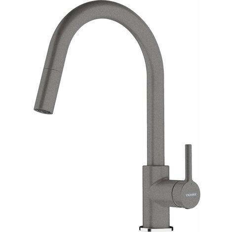 Franke Lina - Mitigeur d'évier FC 6051.084 avec douchette extractible, pierre grise 115.0626.057 (1/2)