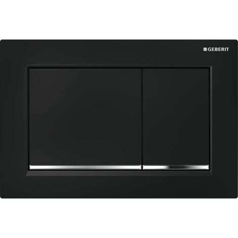 Geberit – Plaque de déclenchement WC Omega20 – Dimensions 212 x 142 mm – Commande par le haut ou devant – Tiges phoniquement isolées