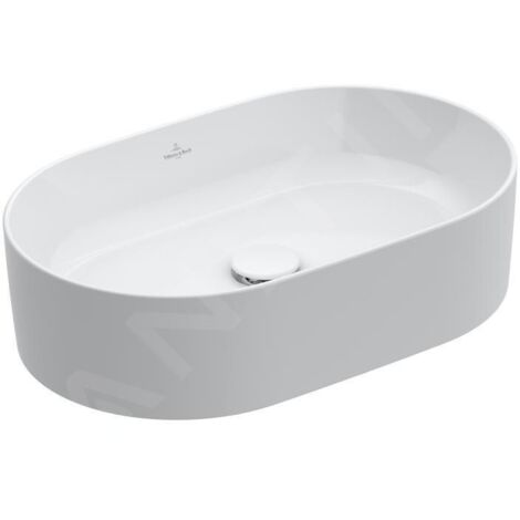 Villeroy & Boch Collaro - Vasque, 56x36 cm, CeramicPlus, blanc alpin 4A1956R1 (1/5)