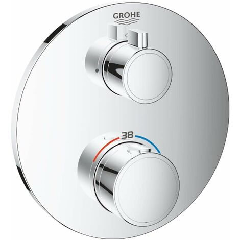 Grohe – Mitigeur thermostatique de douche – Finition chrome éclatant – Installation murale – Technologie TurboStat pour régulation instantanée