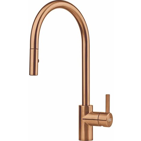 Franke – Mitigeur de cuisine avec douchette extractible – Finition cuivre – Hauteur 433 mm – Débit 10,4 L/min – Rotation 180°