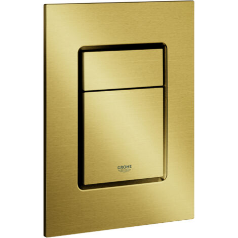 Grohe – Plaque de commande WC pour 2 – Finition chromée – Matériau ABS – Dimensions 130 x 172 mm – Technologie EcoJoy pour consommation optimisée