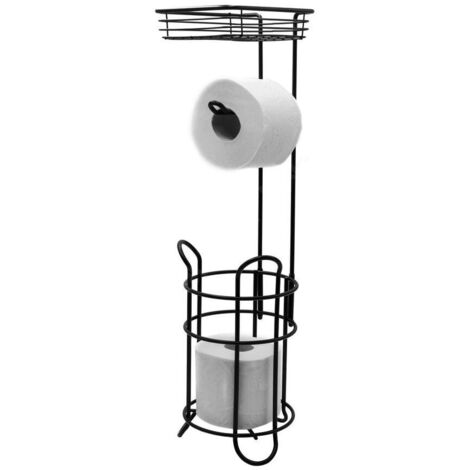 Sapho Ridder Mila - Porte-papier hygiénique, avec étagère, noir 2163910 (1/2)