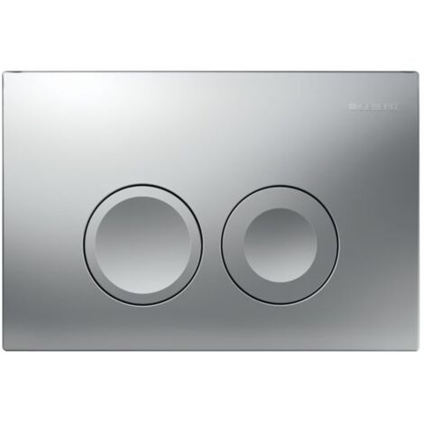 Plaque de commande WC chrome mat – Finition métal – Dimensions 246x164x31mm – Compatible réservoirs Geberit Delta