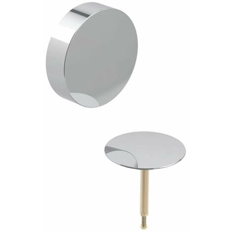 Geberit – Kit de finition pour vidage de baignoire – Commande rotative – Chromé brillant – D52 – Avec bouchon et kit de fixation