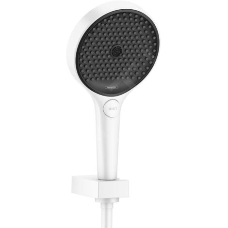Hansgrohe Rainfinity - Ensemble de pommeau de douche 130, support de douchette et flexible 1,6 m, blanc mat 26851700 (1/5)