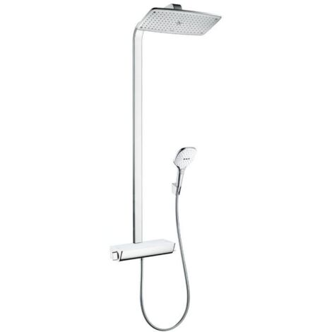 Hansgrohe – Colonne de douche thermostatique – Douche de tête 360x190mm – Jet RainAir enrichi en air – Mitigeur thermostatique avec sécurité 40°C (1/5)