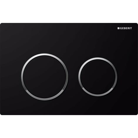 Geberit Omega20 - Plaque de déclenchement OMEGA20, noir/chrome brillant 115.085.KM.1