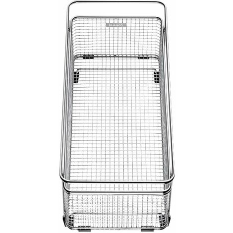 Blanco – Panier universel pour évier en acier inoxydable 360x160x130 mm – Accessoire de cuisine pour séchage vaisselle et lavage fruits