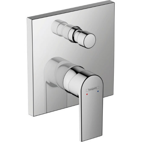 Hansgrohe – Mitigeur de bain encastré 71468000 – Chromé – Corps en laiton – Montage mural – Débit 30 l/min – Limiteur de température réglable