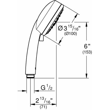 Grohe Tempesta Cosmopolitan - Douchette, 4 jets, chrome 27575002