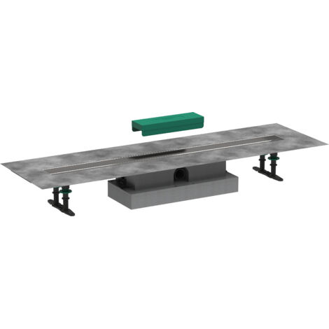 Hansgrohe uBox universal - Ensemble complet pour caniveaux de douche linéaires 900, pour installation à plat, inox 56019180