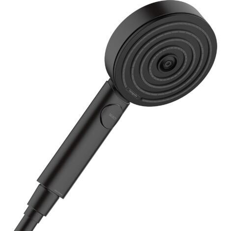 Hansgrohe – Douchette Pulsify Select S 24110670 – 3 types de jets – Finition noir mat – Taille 105 mm – Technologie QuickClean