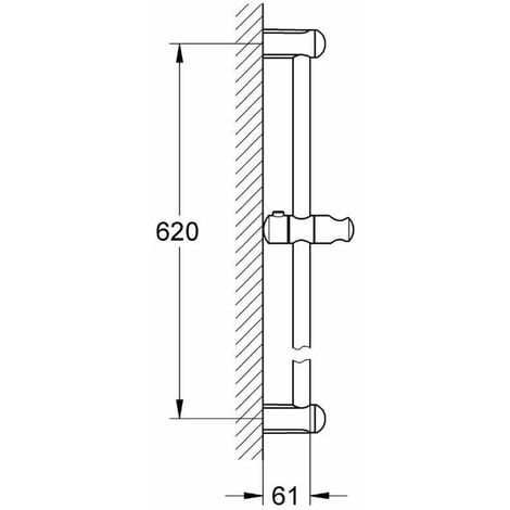 Grohe Rainshower - Barre de douche 1150 mm, chrome 27136001