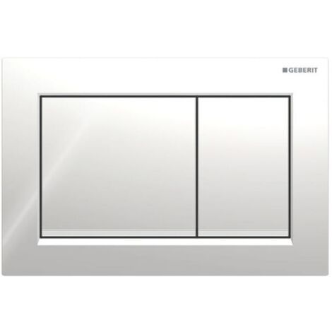 Geberit Omega20 - Plaque de déclenchement OMEGA20, chrome brillant/ chrome mat 115.080.KH.1 (1/10)