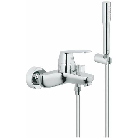 Grohe – Mitigeur de baignoire chromé monocommande avec technologie SilkMove – Installation murale – Débit réglable 2,5 L/min – 32832000