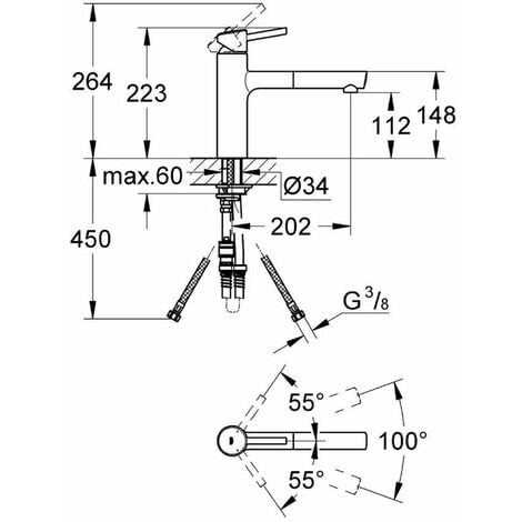 Grohe Concetto - Mitigeur d’évier, chrome 31129001