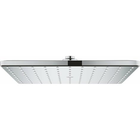 Grohe – Douche de tête 310 Mono Cube 1 jet – Technologie PureRain – Chrome – Dimensions 310x310mm – Système anticalcaire SpeedClean