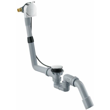 Hansgrohe – Bec de baignoire avec vidage et trop-plein – Longueur 520 mm – Capacité drainage 65 l/min – Compatible baignoires standards