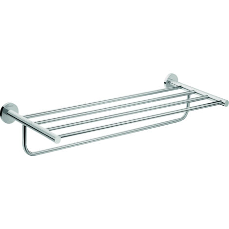 Hansgrohe – Porte-serviette multi-barres 60 cm – Montage mural – Laiton finition chrome – Matériel de fixation inclus (1/5)