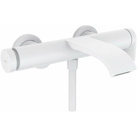 Hansgrohe – Mitigeur de baignoire blanc mat – Cartouche céramique – Débit 19,4 l/min – Montage mural – 75420700