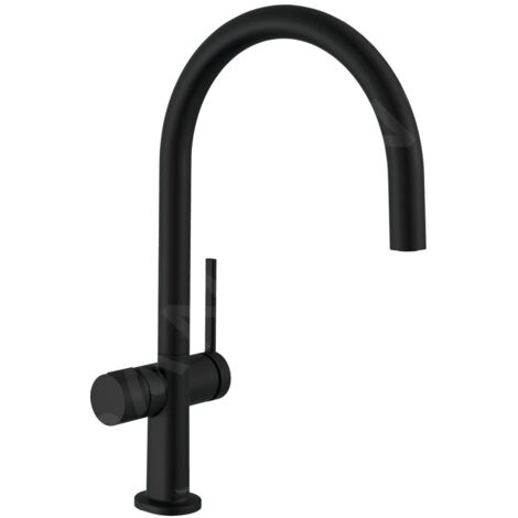 Hansgrohe Talis M54 - Mitigeur d'évier Talis 220, avec vanne d'arrêt, noir mat 72805670 (1/5)