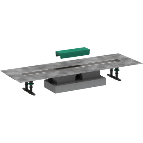 Hansgrohe – Caniveau de douche linéaire 800 mm en inox AISI 304 – Débit jusqu'à 55 l/min – Installation à plat – 56018180