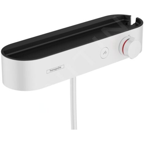 Hansgrohe – Mitigeur thermostatique de douche blanc mat – Technologie CoolContact – Débit 16,7 l/min – Fusible de sécurité à 40°C – 24360700 (1/4)