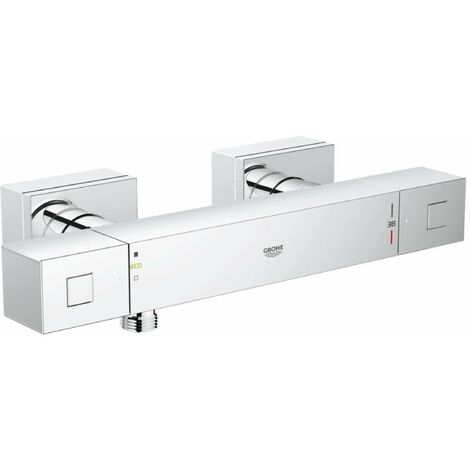 Grohe – Mitigeur thermostatique de douche mural – Finition chromée – Limiteur de sécurité à 38°C – Technologie TurboStat Compact