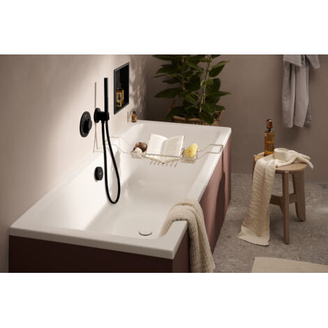 Hansgrohe FixFit S Coude De Raccordement Support Pommeau Douche Noir Mat - Clapet Anti-Retour