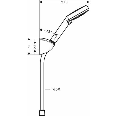 Hansgrohe Vernis Blend - Set douchette à main, 2 jets, barre et