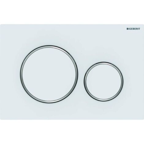 Geberit Sigma20 - Plaque de déclenchement Sigma 20, blanc mat/chrome 115.882.JT.1