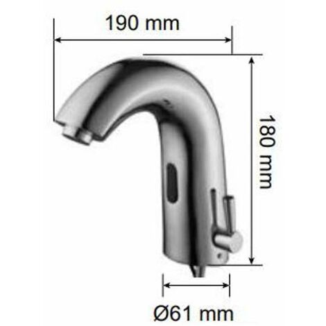 Jet Dryer Robinet infrarouge - Robinet automatique de lavabo avec mélangeur Donner AutoFlow 03, chrome 8596220009302