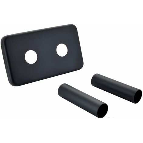 Sapho – Rosace de recouvrement 120x70mm noir mat – Pour kit de raccordement – CP7135B (1/2)