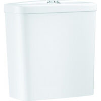 Grohe – Réservoir de chasse d'eau mural 34x15 cm – Céramique sanitaire blanc alpin – Alimentation cachée – Système de chasse double