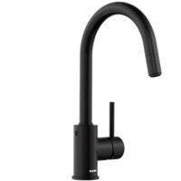 Blanco – Mitigeur d'évier noir mat avec bec extractible – Montage un trou sur plage – Bec pivotant 360° – Cartouche céramique étanche
