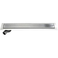 Aqualine - Caniveau avec grille 76x14x9 cm, acier inoxydable 2705-80