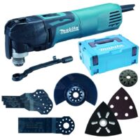 Makita – Ponceuse multi-fonction oscillante 320 W – Démarrage progressif – Changement d’accessoire rapide – Pour bois dur – TM3010CX5J