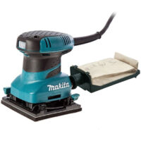 Makita – Ponceuse vibrante 200 W – 14 000 tours/min – Aspiration puissante – Fixation par clips et velcro – Pour bois dur et teck