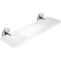 Nimco Unix étagère de salle de bain avec trous, blanc mat, 40 cm UN X340-26