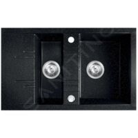 Novaservis - Evier double en granit 79x48 cm, graphite DRGM3/48/79HA