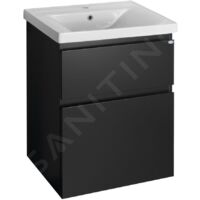 Aqualine Altair - Meuble sous lavabo 57x73x45 cm, noir mat AI660