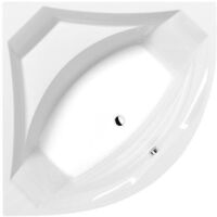 Polysan - Baignoire d´angle ROSANA, 140x140x49 cm, blanc 64119