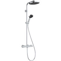 Hansgrohe – Set de douche thermostatique 240mm – 2 jets pluie et impact – Économie d'eau EcoSmart+ – 28083000