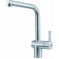 Franke – Mitigeur d'évier à levier 180° – Inox – Hauteur 297 mm – Longueur bec 225 mm – Débit 12,2 l/min – Raccord flexible 450 mm