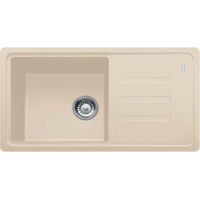 Franke – Évier en fragranit 1 bac 78x44 cm – Égouttoir réversible – Siphon compact 6/4“ avec prise lave-vaisselle – Bonde à panier 3 1/2“